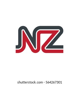 Initial Letter NZ Linked Design Logo