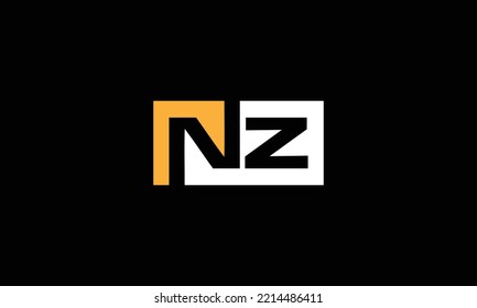 Initial letter nz logo, creative typography logo vector