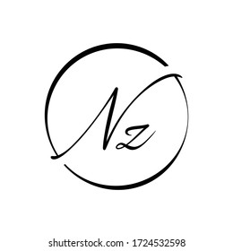 Initial Letter NZ Logo Design Vector Template. Creative Abstract NZ Letter Logo Design