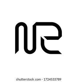 Plantilla de vectores de diseño del logotipo de la carta inicial NZ. Diseño de logotipo de carta de resumen creativo NZ