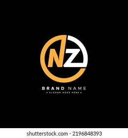 Initial Letter Nz Logo Minimal Business Stock Vector (Royalty Free ...