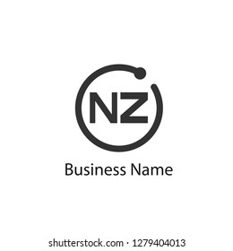 Initial Letter Nz Logo Template Design Stock Vector (Royalty Free ...