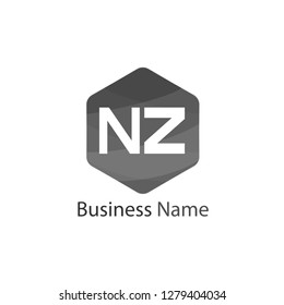Initial Letter NZ Logo Template Design