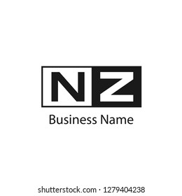 Initial letter NZ logo template Design