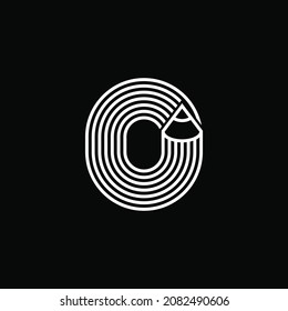 Initial letter O or alphabet O. Vector logo design