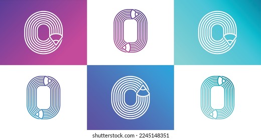 Initial letter O or alphabet O. Vector logo design