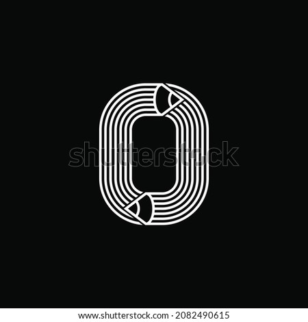 Initial letter O or alphabet O. Vector logo design