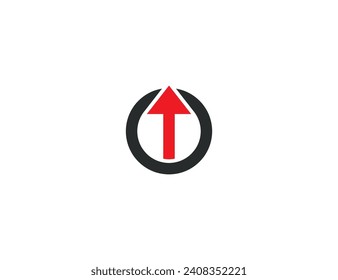 initial Letter O Arrow Logo Concept sign icon symbol Design Element. Marketing, Financial, Accounting, Consulting Logotype. Vector illustration logo template