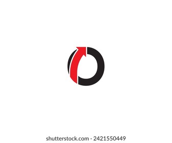 initial Letter O Arrow Logo Concept sign icon symbol Design Element. Financial, Consulting, Logistics Logotype. Vector illustration logo template