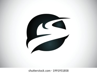 Letra inicial O con diseño vectorial de diseño de logotipo de retroceso o de ruta, símbolo alfabético gráfico para identidad empresarial