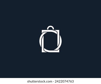 initial Letter O Bag Logo Concept sign symbol icon Element Design. Shopping, Shop Logotype. Vector illustration template