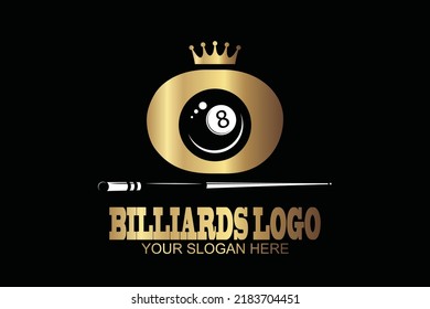 logotipo inicial de la letra O billar