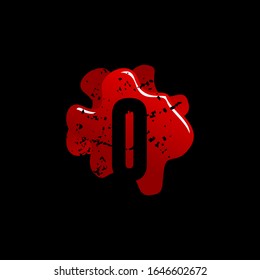 Initial Letter O with Blood Splatter Logo Design