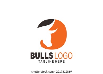 initial Letter O bulls logo