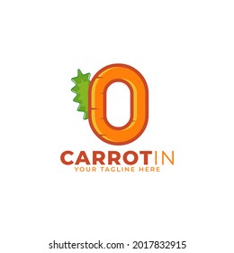 Initial Letter O Carrot Logo Design Vector. Designed for Web Site Design, Logo, App, UI