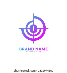  Initial letter O with circle target logo. Creative stylish target logo vector, fit for company and business