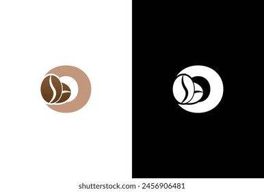 Initial Letter O Coffee Logo Template. Letter O coffee shop icon, coffee brand, minimalist, modern Suitable for coffee shop logo template.