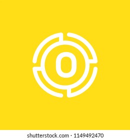 Initial Letter O Colorful Circle Creative Logo