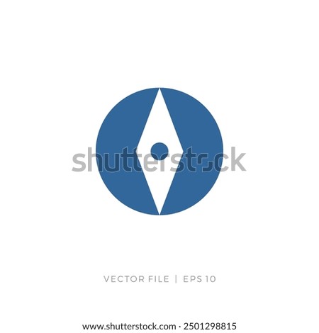initial letter O compass needle logo