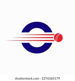 Concepto Del Logo De La Letra Inicial Del Cricket Con Icono De Pelota Para El Símbolo Del Club De Cricket