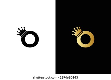 initial letter O crown logo, king royal brand company logo design vector template