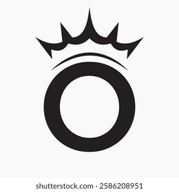 Initial Letter O Crown Logo Concept For Fashion and Beauty Symbol Vector Template
