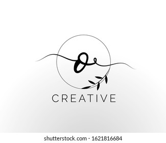 Initial Letter O D Handwriting logo vector