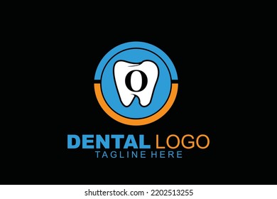 initial Letter O dental logo