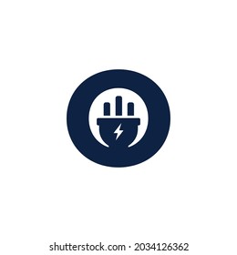 Initial Letter O Electric Icon Logo Design Element. Eps10 Vector