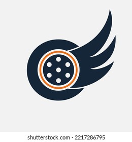 Initial Letter O Flim Logo. Flim logo, Movie, Feather, Wing, Reel logo design template Template