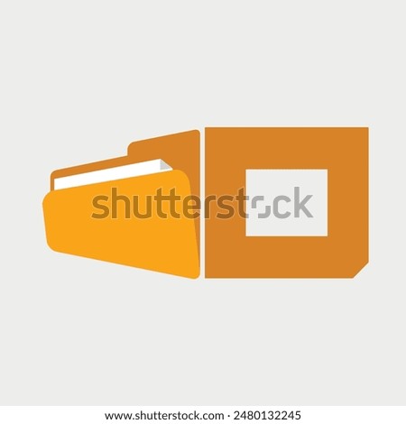 Initial Letter O Folder Logo. Vector Illustration.