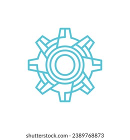 Initial Letter O gear engineering logo design vector