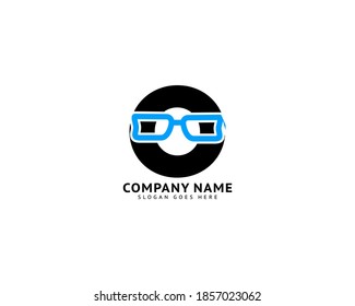 Initial Letter O Geek Logo Design Illustration
