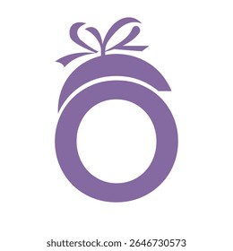 Initial Letter O Gift Logo Design For Event, Anniversary, Birthday and Party Symbol
