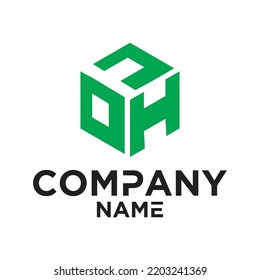 Initial letter o h c logo vector design template