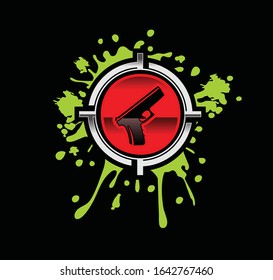 An initial letter O for handgun tactical logo vector 