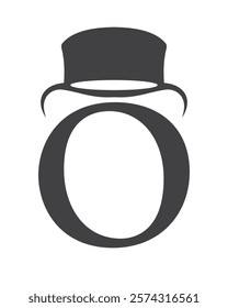 Initial Letter O Hat Logo Concept For Magic Hat Symbol Vector