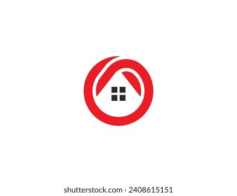 initial Letter O Home Logo Concept icon symbol sign Element Design. Mortgage, Realtor, House, Real Estate Logotype. Vector illustration template