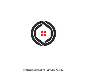 initial Letter O Home Real Estate Logo Concept sign symbol icon Element Design. Realtor, Mortgage, House Logotype. Vector illustration template