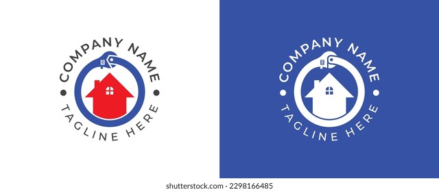 initial Letter O Home Repair Logo Concept icon sign symbol Design Element. Wrench, Plumbing, Construction Building, House, Home Repair Logotype. Vector illustration template