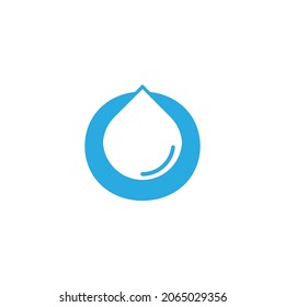 Initial Letter O Hydro Logo with Negative Space Water drop Icon Design Template Element