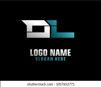 Initial letter O L logo template vector