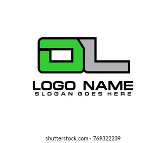 Initial letter O & L logo template vector