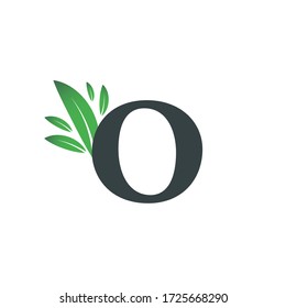 Initial Letter O Leaf Logo
