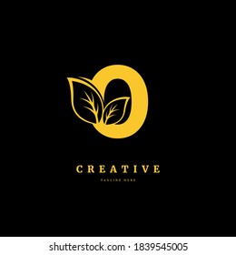 Initial letter O with leaf logo vector concept element, letter O logo with Organic leaf. Fit for company, product label, badge, or business.