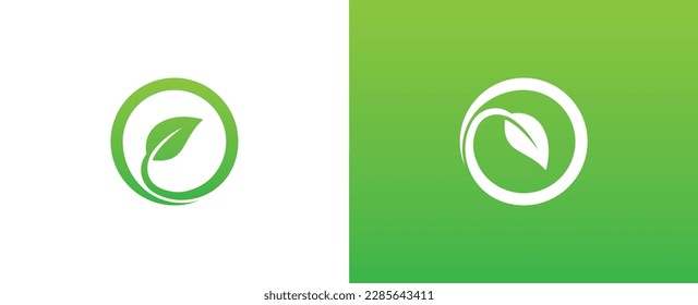 initial Letter O Leaf Logo Concept icon sign symbol Element Design. Health Care, Ecology, Herbal, Spa, Beauty salon, Boutique, Natural Products, Organic Logotype. Vector illustration template