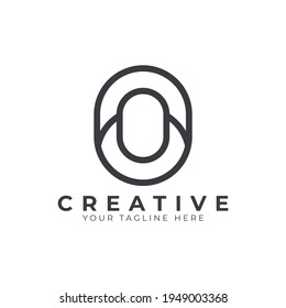 Initial Letter O line logo design. Geometric Line Style. Graphic alphabet symbol. Usable for Business and Branding Logos. Flat Vector Logo Design Ideas Template Element. Eps10 Vector