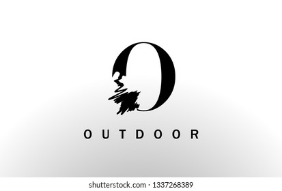 Initial Letter O logo With Brush Style