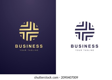 Logotipo de la carta inicial para empresas o empresas de medios.