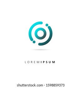 Initial Letter O Logo with Circle Element. Design vector illustration circle logo template